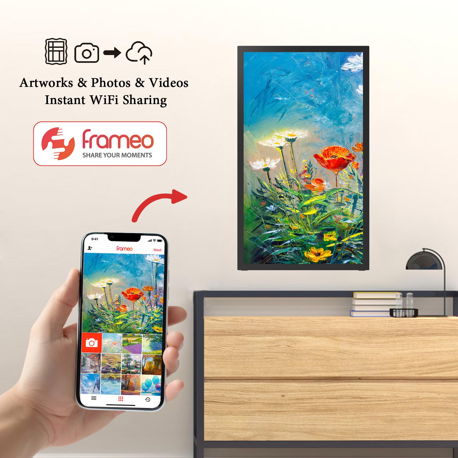 Frameo スマートフォトフレーム　21.5インチ Amazon | FRAMEO デジタルフォトフレーム21.5インチ大型WiFi